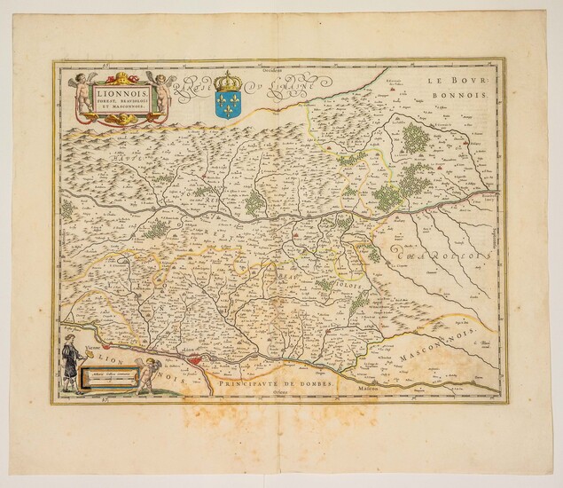 Carte XVIIIe du LYONNAIS, FOREST, BEAUJOLAIS... - Lot 24 - Vermot et Associés