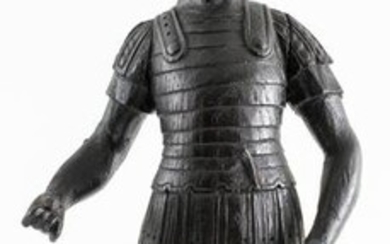 Carved Wood Sculpture of a Gladiator