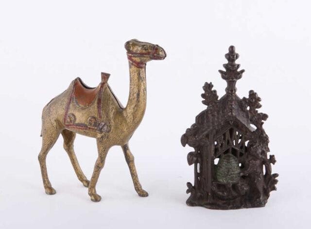 Cast Iron Banks, Camel & Beehive, Late 19th C.