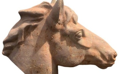 Cast Iron Horse Head Statue