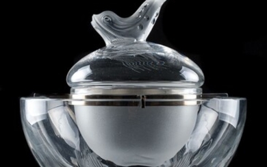 Caviar cup in Lalique crystal 20th century