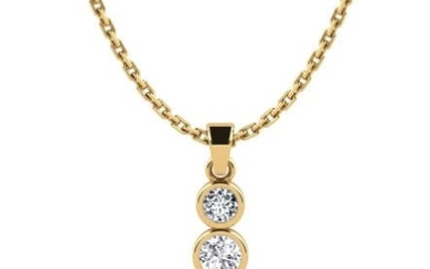 Certified 1.7 ctw Diamond Necklace - 14K Yellow Gold