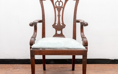 Charming Chippendale Dining Arm Chair
