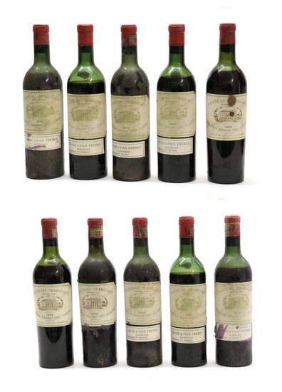 Château Margaux Premier Grand Cru Classe 1955 (seven bottles) and 1953 (three bottles) (10)