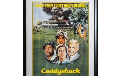 Chevy Chase Signed Caddy Shack Poster