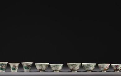 China - Set of eleven bowls of different sizes in...