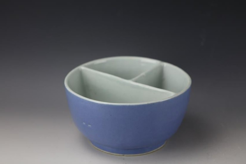 Chinese Blue Glazed Brushpot