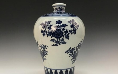Chinese Blue-White 'Floral' Meiping Vase, Yongzheng