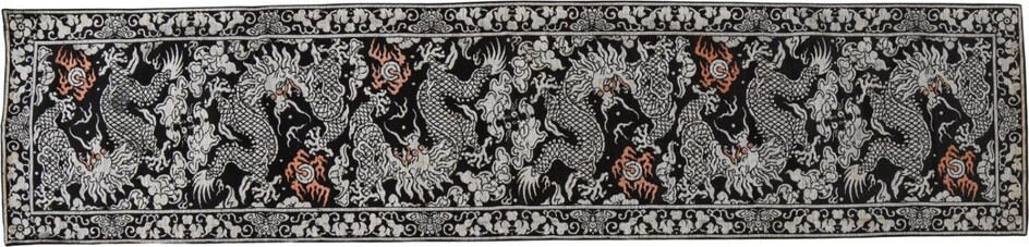 Chinese Brocade Silk Dragon Panel