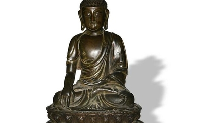 Chinese Bronze Shakyamuni Buddha, Early Ming