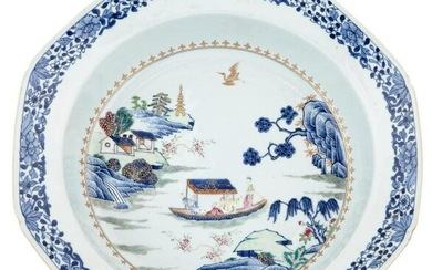 Chinese Export Porcelain Bowl 18th Century Of octagonal