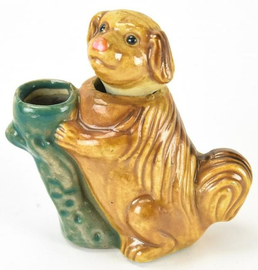 Chinese Glazed Porcelain Nodding Dog Water Dropper