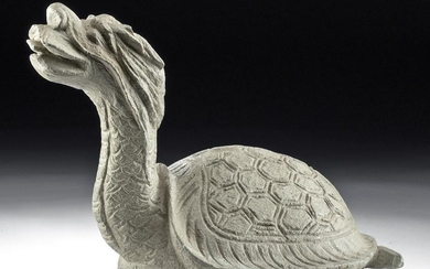 Chinese Ming Dynasty Stone Dragon Turtle - Longgui