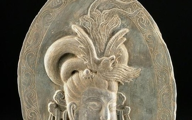 Chinese Ming Stone Portrait of Guanyin