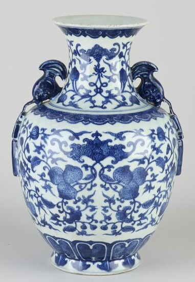 Chinese vase with swastika, H 27.5 cm.