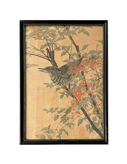 Circa 1910 Japanese Bird Print