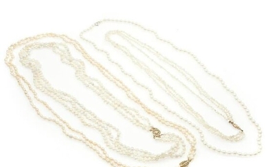 Collection of Four Fresh Water Pearl Necklaces