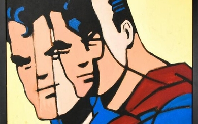 Contemporary Superman Man Portrait Painting