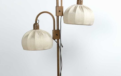 Contemporary standard lamp oak, with adjustable with shaped seed po...