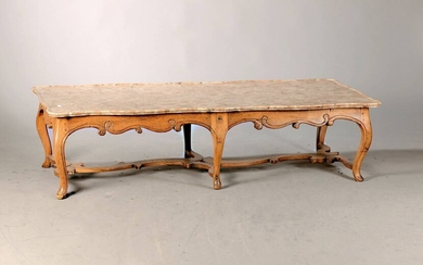 Couch table, Baroque style, oak massive, under...