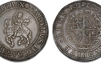 Charles I, 1625–1649, Crown ND (1645–1646), Tower Mint under Parliament, group IV,...