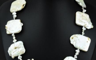 Cultured Baroque Pearl & Coin Pearl Necklace