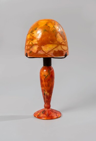 DAUM Nancy. Rare petite lampe champignon... - Lot 224 - Copages Auction Paris