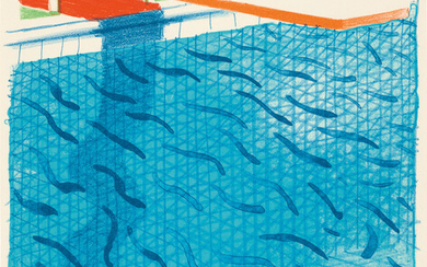 David Hockney, Pool Made with Paper and Blue Ink for Book, from Paper Pools (T.G. 269; M.C.A.T. 234)