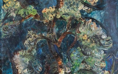 David Peretz, Bulgarian/French 1906-1979 - Trees; oil on canvas, signed lower left 'Peretz', 82 x 61 cm (ARR)