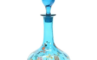 Decanter, Blue Art Glass Coinspot