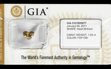 Diamond. Heart brilliant cut diamond - GIA certified