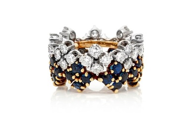 Diamond Sapphire Band Ring