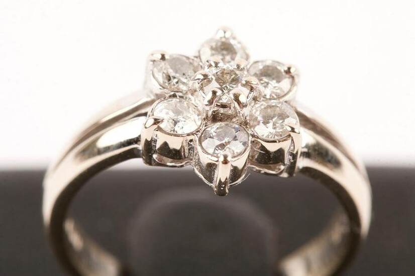Diamonds & 18K White Gold Dress Ring
