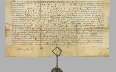 EDWARD I (1239-1307), King of England, Lord of Ireland and Duke of Aquitaine. Letters patent, inspeximus of a charter of Henry III confirming the grant of the borough of Wycombe to its burgesses, Westminster, 12 June 1285.