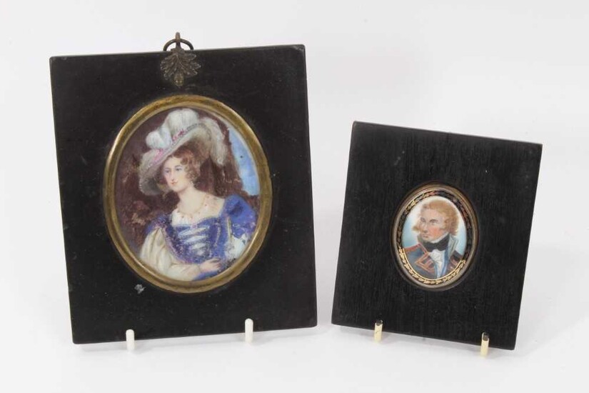 Early 19th century portrait miniature on ivory depicting Nelson