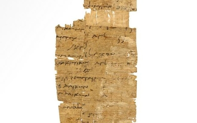 Egyptian Papyrus Manuscript Fragment with Demotic