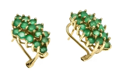 Emerald clip earrings GG 585/