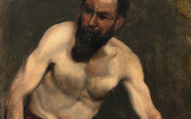 Ensor James - Figure study: man with beard (1877)