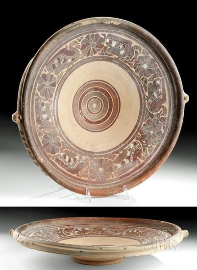 Etrusco-Corinthian Polychrome Footed Dish, TL Tested