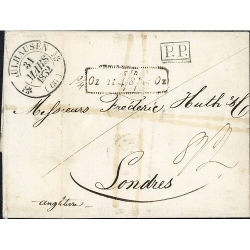 FRANCE "Oz at 4s/8d per Oz" MARK INC. THE RARE DOTTED TYPE; ...