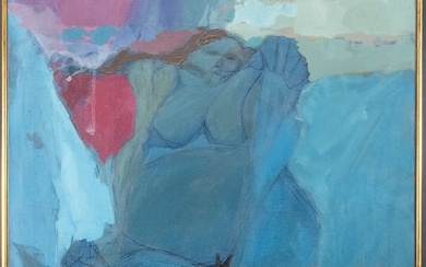 Fernando Madridejos ( America 20th c.) Female Nude Oil on Canvas Dated 1969