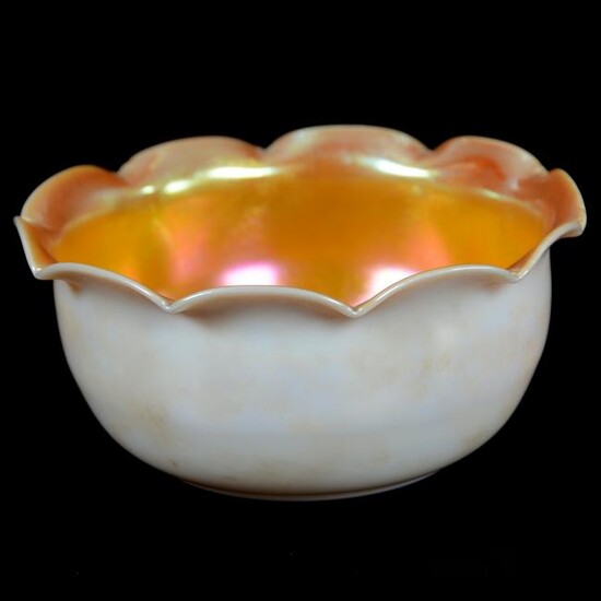 Finger Bowl, Steuben Gold Calcite Art Glass