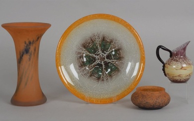 Four Pieces of French Art Glass