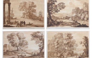 Four late 18th century engravings after Claude Lorrain