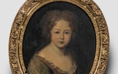 French school of the 18th century - "Portrait of Mademoiselle...