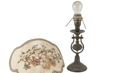 GILDED METAL LAMP 20TH CENTURY