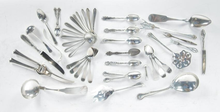 GROUP OF MISC. STERLING AND COIN SILVER