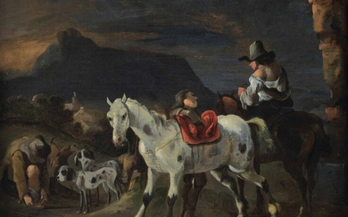 Gerard Douw (Leida 1613-1675), Paesaggio di montagna