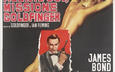 Goldfinger/ Agente 007, Missione Goldfinger (1964), poster, first Italian release (1965)