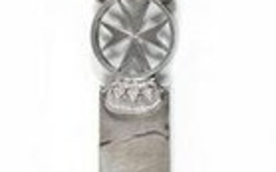 Grande tagliacarte in argento con croce di Malta